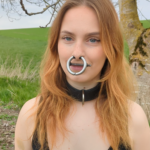 fake septum piercing nose ring for bdsm submissive
