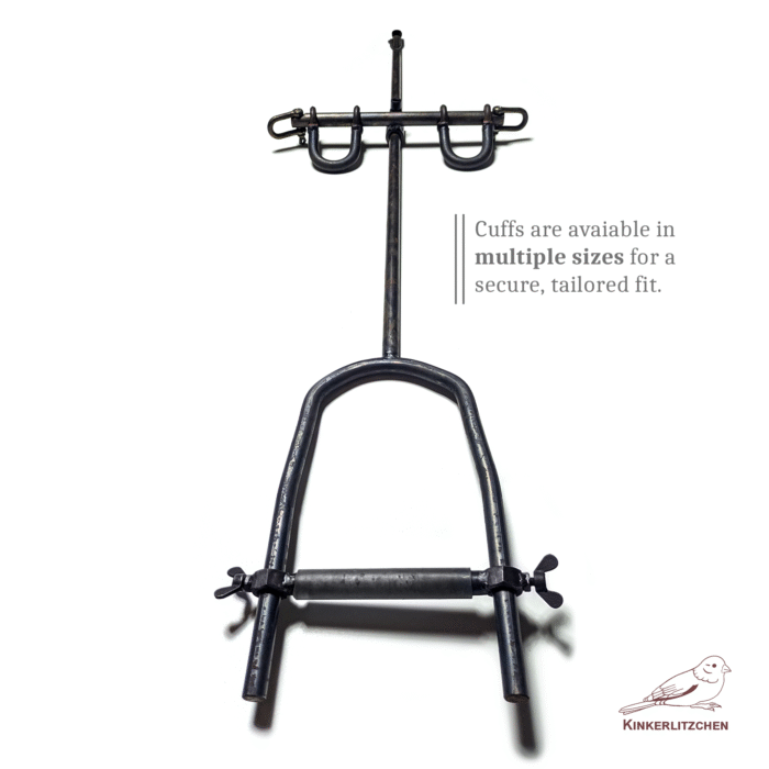 steel bdsm bondage strappado bar or reverse fiddle for forced position