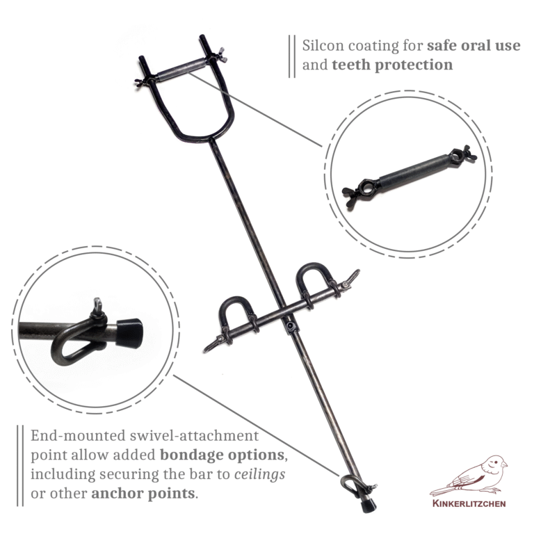 steel bdsm bondage strappado bar or reverse fiddle for forced position