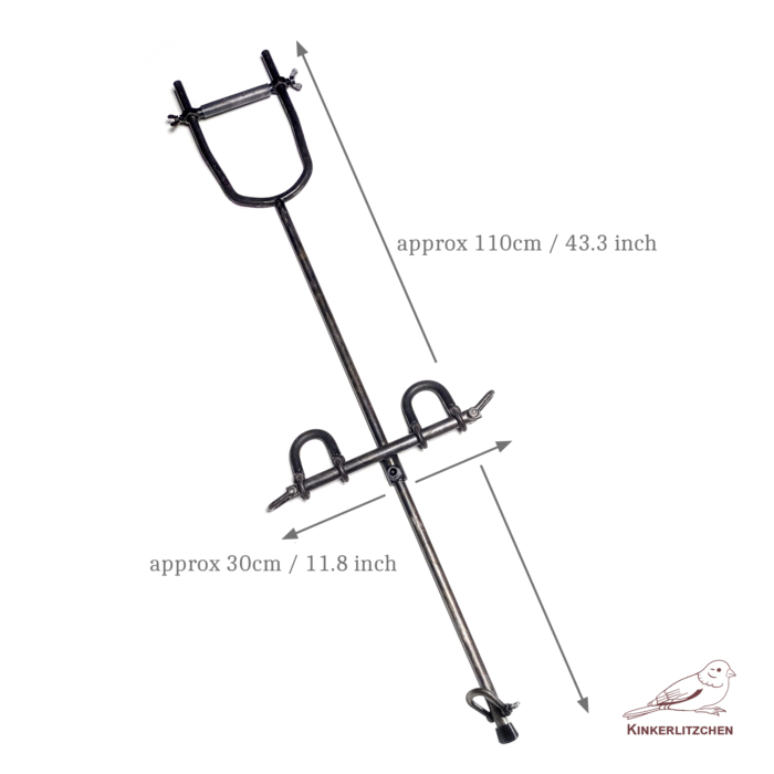steel bdsm bondage strappado bar or reverse fiddle for forced position