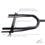 steel bdsm bondage strappado bar or reverse fiddle for forced position