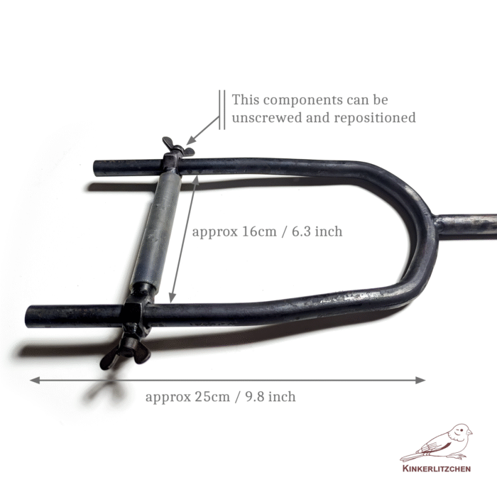 steel bdsm bondage strappado bar or reverse fiddle for forced position