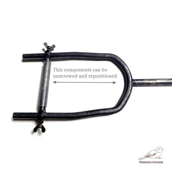 steel bdsm bondage strappado bar or reverse fiddle for forced position