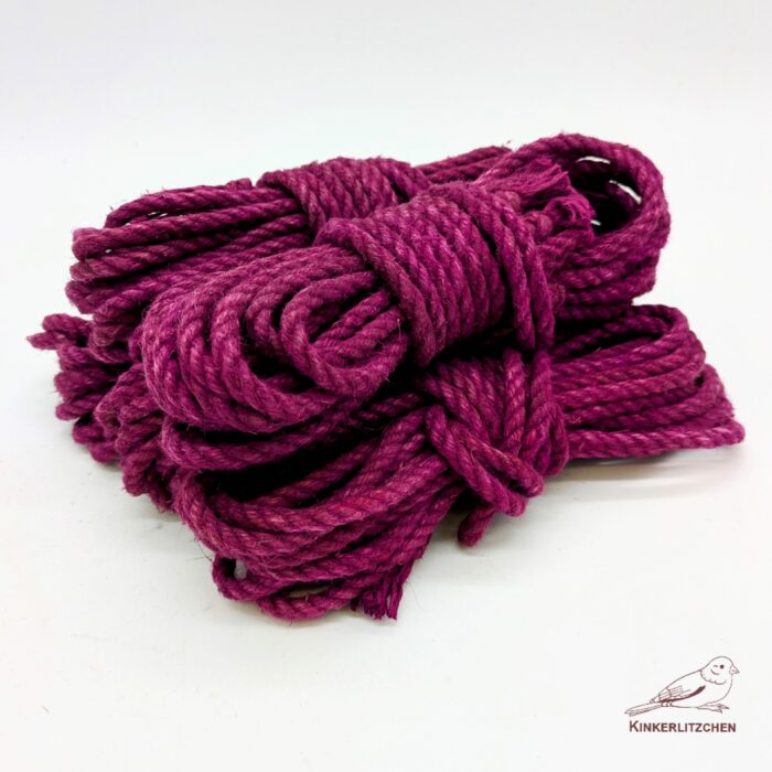 Premium Shibari Hemp Rope - JAM PURPLE - Image 2