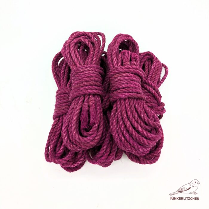 Premium Shibari Hemp Rope - JAM PURPLE - Image 9