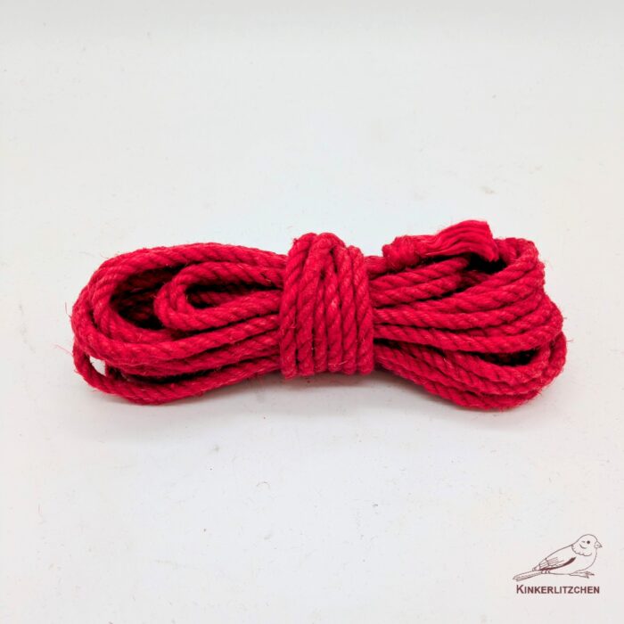 Premium Shibari Hemp Rope - BRIGHT RED - Image 8