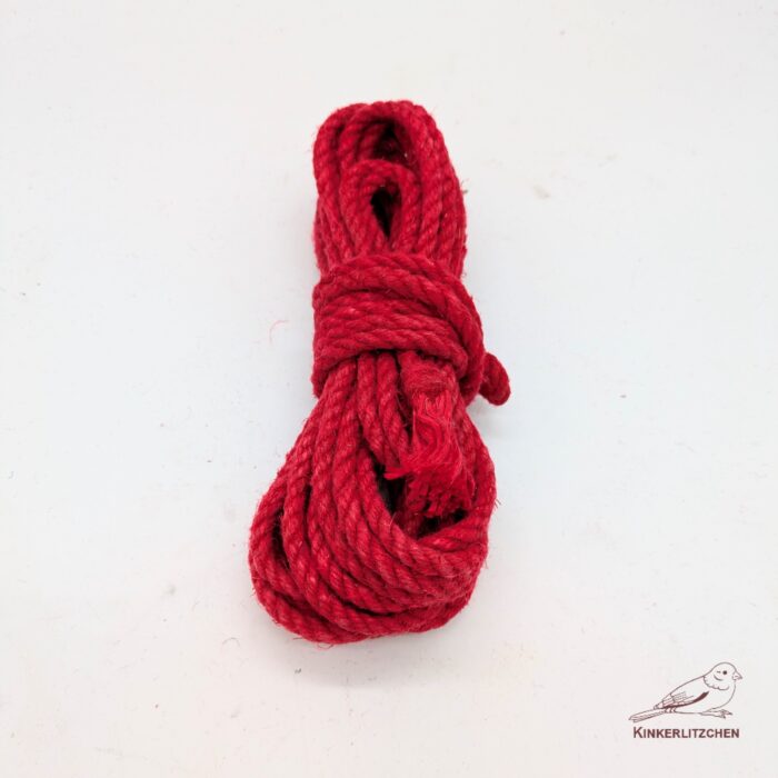 Premium Shibari Hemp Rope - BRIGHT RED - Image 3