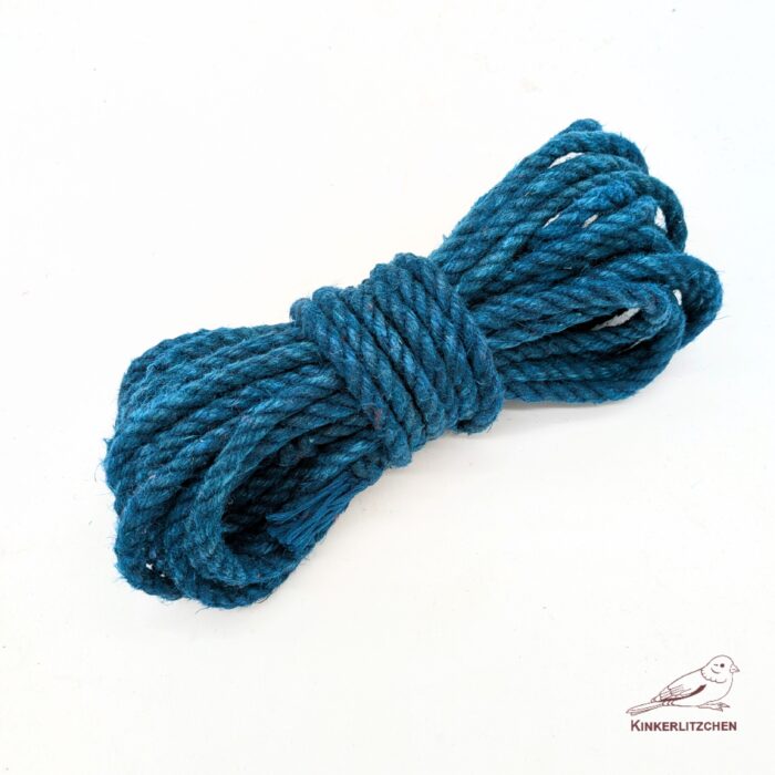 Premium Shibari Hemp Rope - TURQUOISE BLUE - Image 2