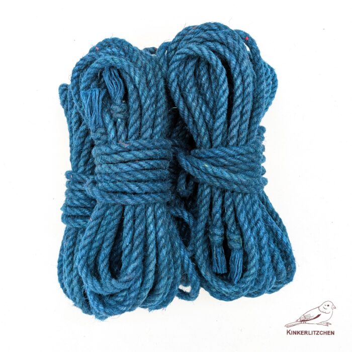 Premium Shibari Hemp Rope - TURQUOISE BLUE - Image 5