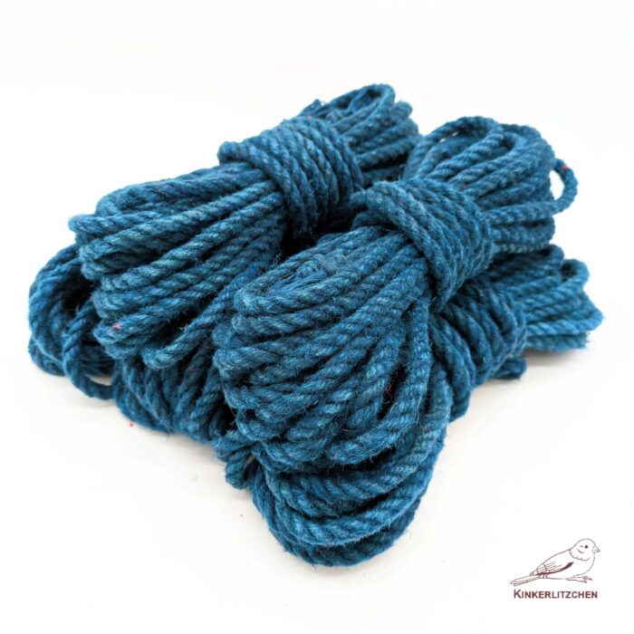 Premium Shibari Hemp Rope - TURQUOISE BLUE - Image 11