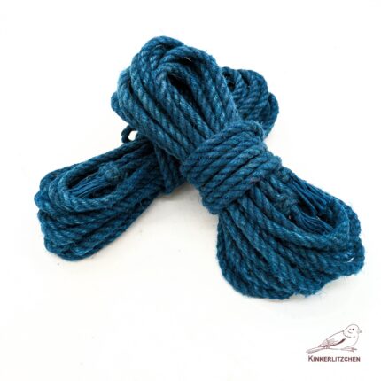 Premium Shibari Hemp Rope - TURQUOISE BLUE